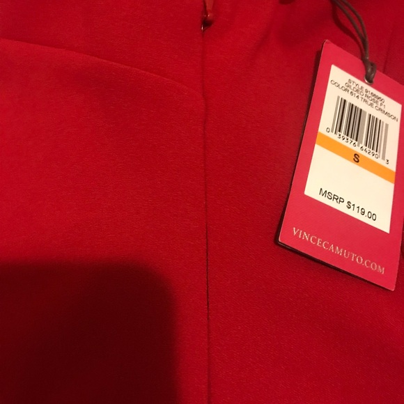 New! Beautiful Vince Camuto Off-Shoulder HOT Lipstick Red Dress! Size Small - Picture 4 of 6